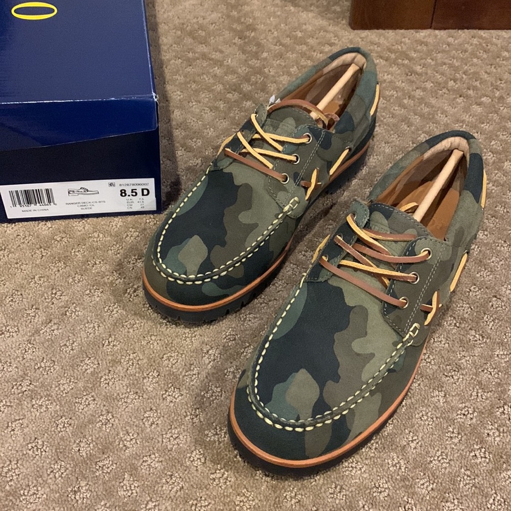 Men’s Polo Ralph Lauren Ranger Deck” Camo Suede Loafer NWT NIB Size 8.5W - Picture 8 of 15